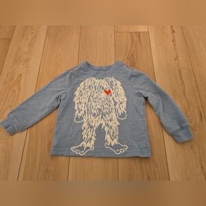 Kids Blue Monster Graphic- Yeti Long-Sleeve Top By LL Bean